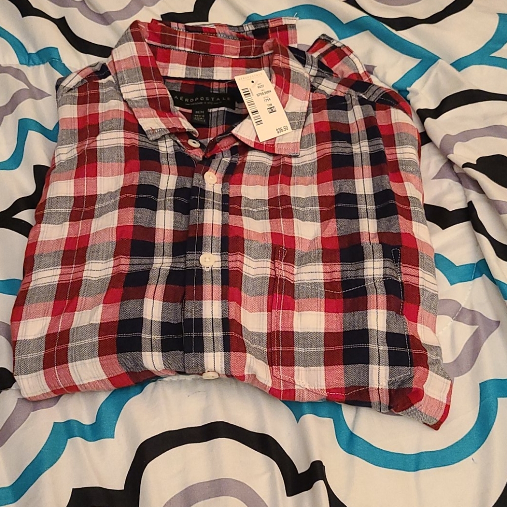 Men's short sleeve button up